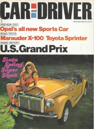CAR & DRIVER 1968 DEC - OPAL GT, MARAUDER X-100